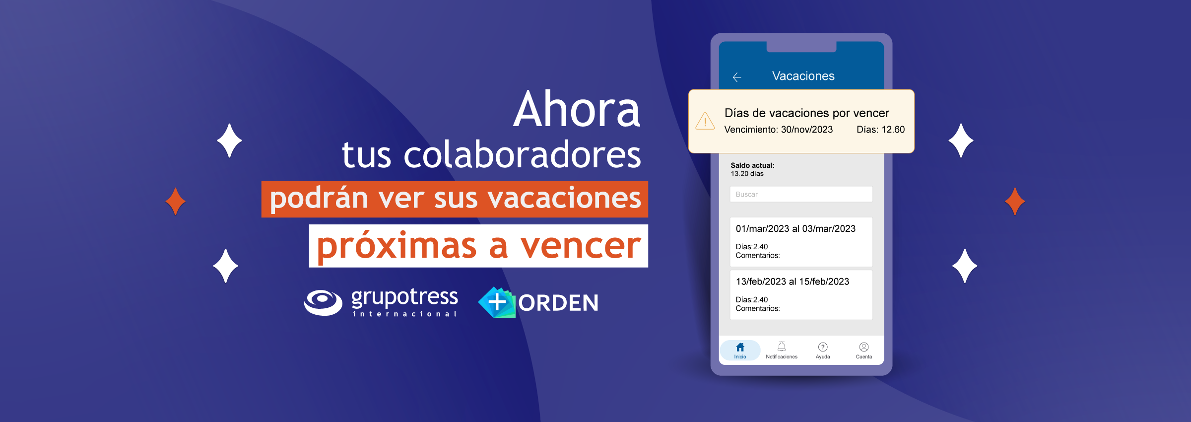 Ahora tus colaboradores podrán ver sus vacaciones próximas a vencer